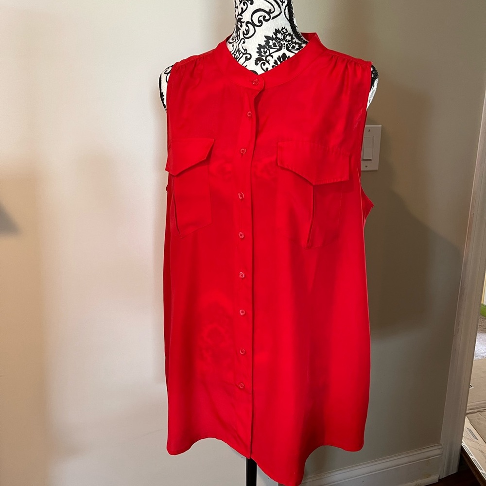 JCrew sleeveless button down soft shirt